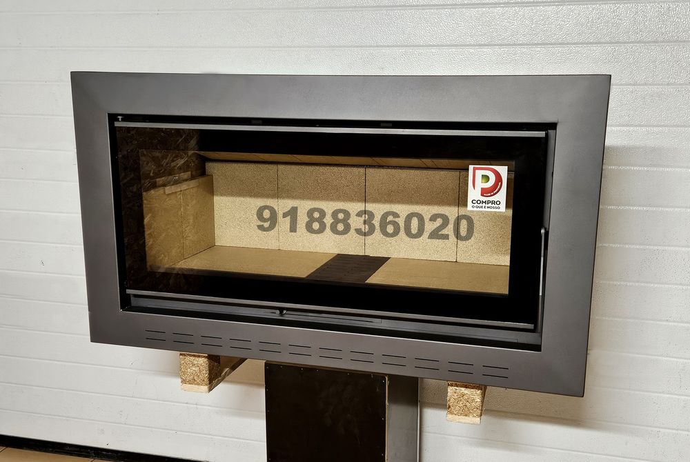 Recuperador Calor Lenha L- 90cm -  Aro 9cm - Com Ventilação - NOVOS