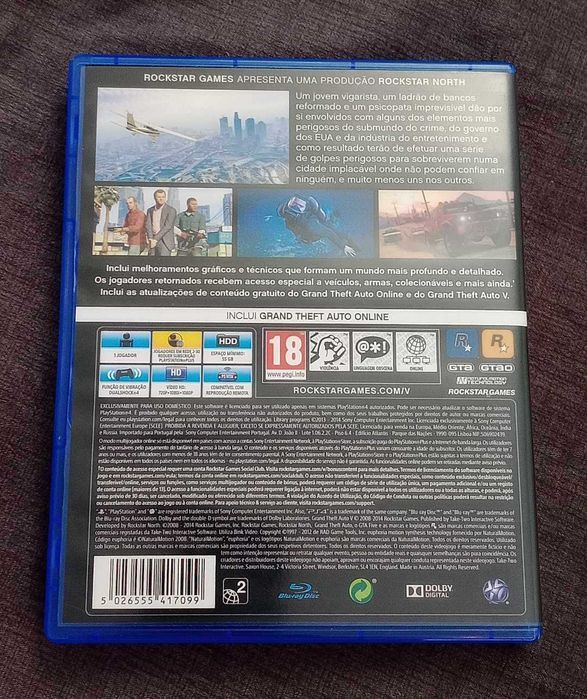 Jogo PS4 – Grand Theft Auto V – Mundo Aberto