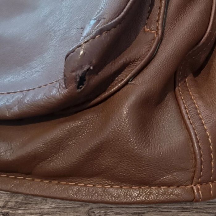 Skóra Leśna Myśliwska Kurtka Skórzana Ocieplana XL