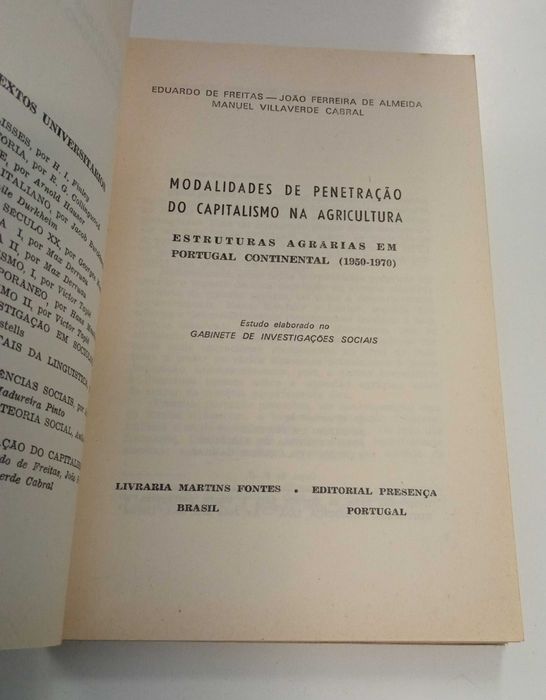 Modalidades de Penetração do Capitalismo na Agricultura