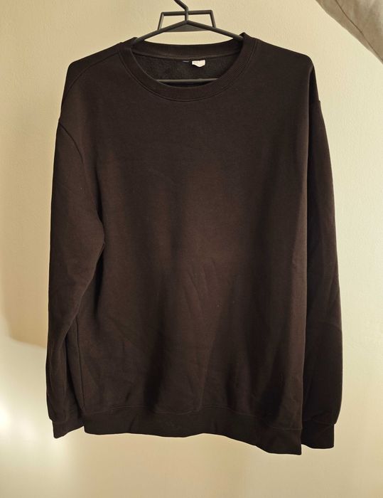 Bluza/koszulka męska, czarna, długi rękaw, ciepła