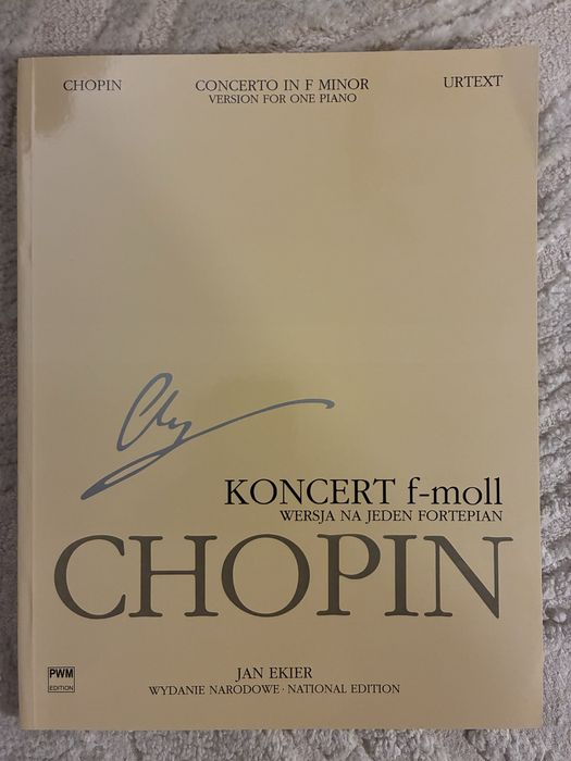 Chopin nuty - Koncert f-moll (wersja na jeden fortepian)