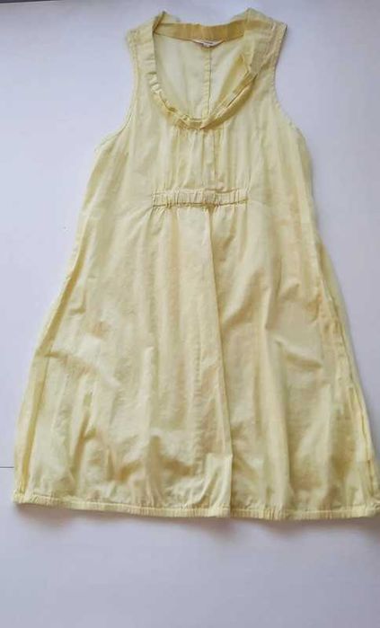 BEZ WAD Tunika żółta Sandwich S/36 zwiewna #828