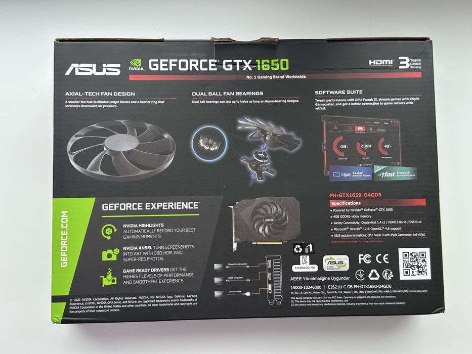 Відеокарта GTX 1650 Pheonix 4GB
