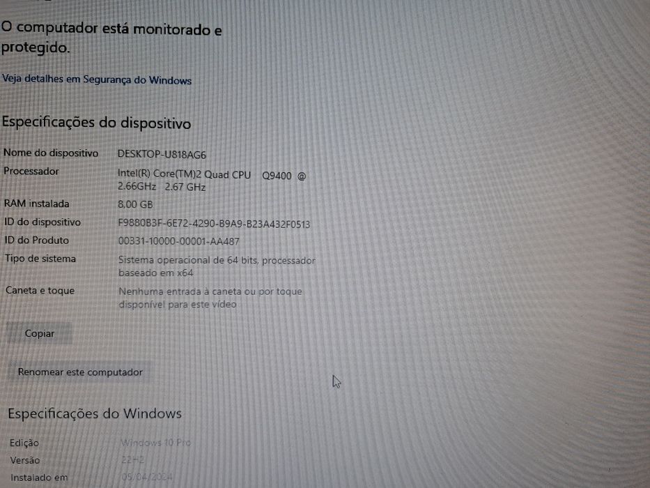 Pc + Monitor + Rato + Teclado