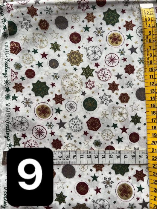 Tecidos Natal (2); 100% algodão; largura 1,40m; 5,90€/m de comprimento
