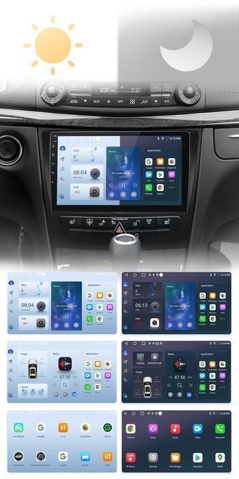 Mercedes E W211 2002–2010 – Radio Android 15 9" CarPlay Android Auto 2GB/32GB GPS Nawigacja Stacja Multimedialna WiFi Bluetooth PL