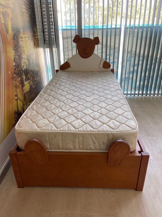 Dupla cama urso com dois colchões