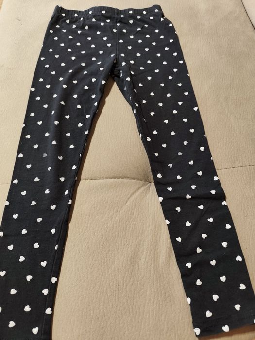 Legginsy dziewczęce 122 getry dziewczęce serduszka serca 122