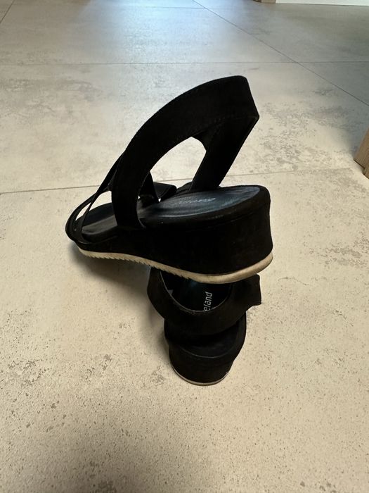 Sandały czarne damskie 38 deichmann graceland