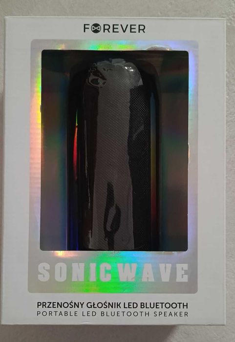 FOREVER Sonicwave, przenośny głośnik LED Bluetooth, 2x10 W
