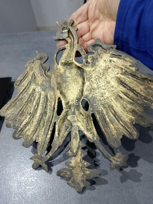 *Wyprzedaż*Duże godło Polski Króla Zygmunta Starego z brązu.