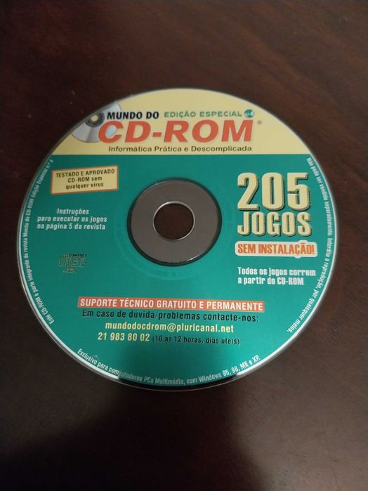 CD-Rom 205 jogos, videogames, em muito bom estado