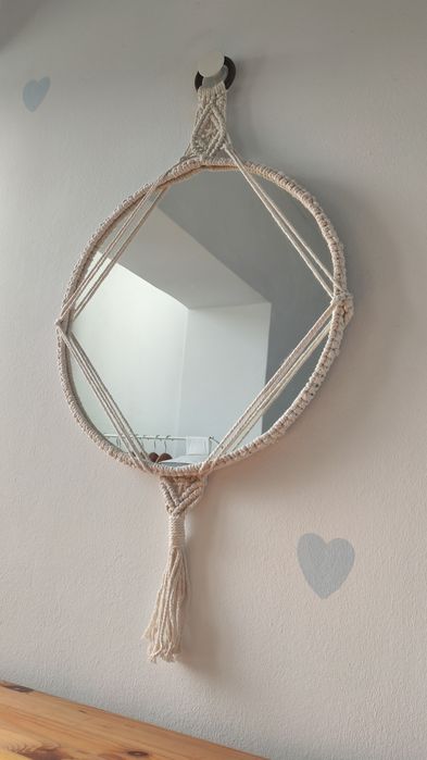 Espelho em macramé