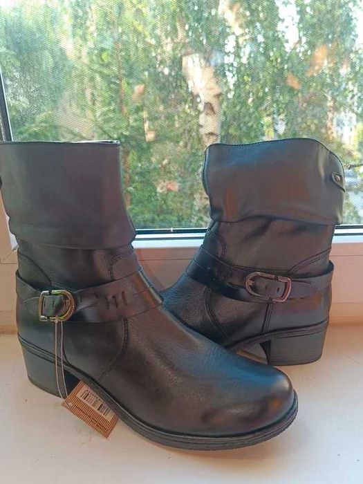 Botki skórzane sztyblety buty damskie bama