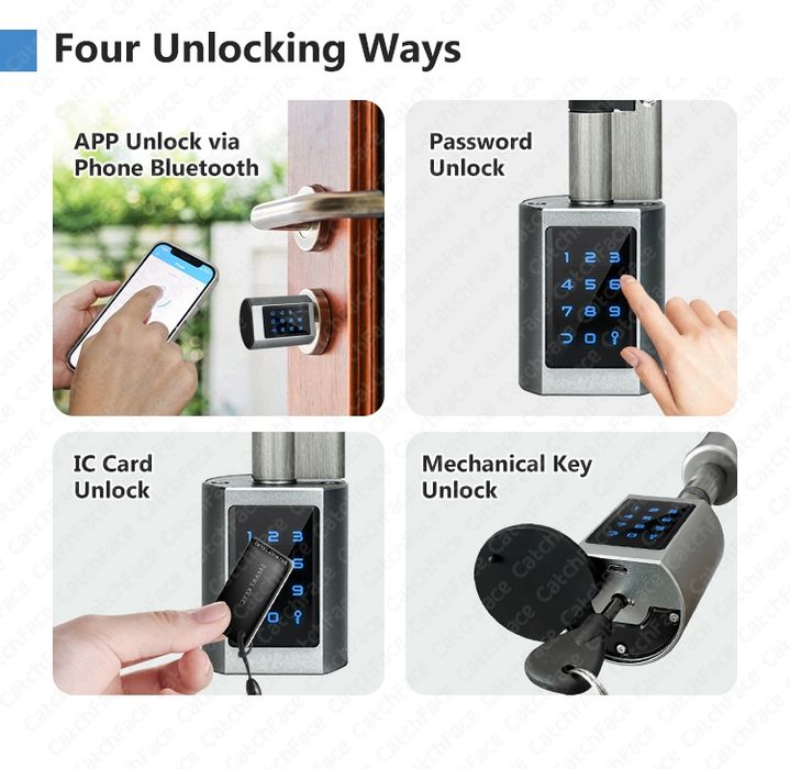 Fechadura Inteligente TTLock 70mm Bluetooth/Wi-Fi