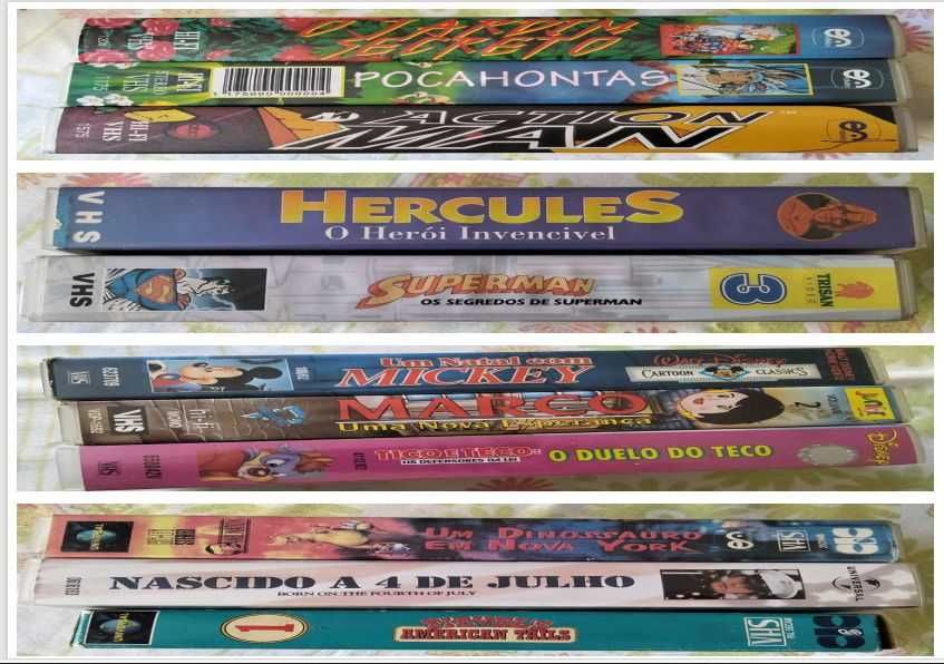 Cassetes VHS de desenhos animados