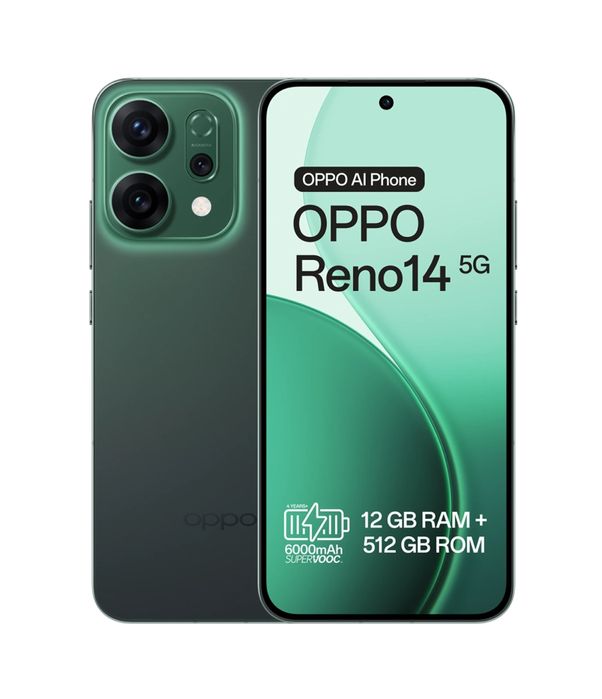 OPPO Reno 14 – 12GB / 512GB – Novo, Selado, AI Phone
