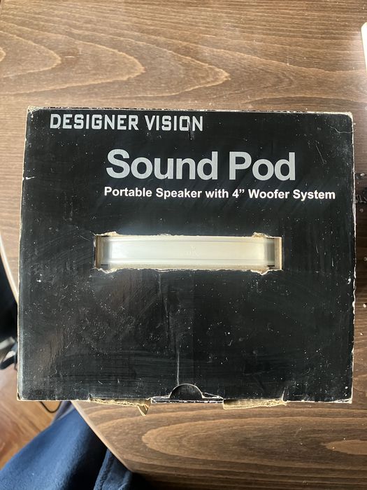Coluna portátil Designer Vision Sound Pod V22WBLA – Nova, para iPod