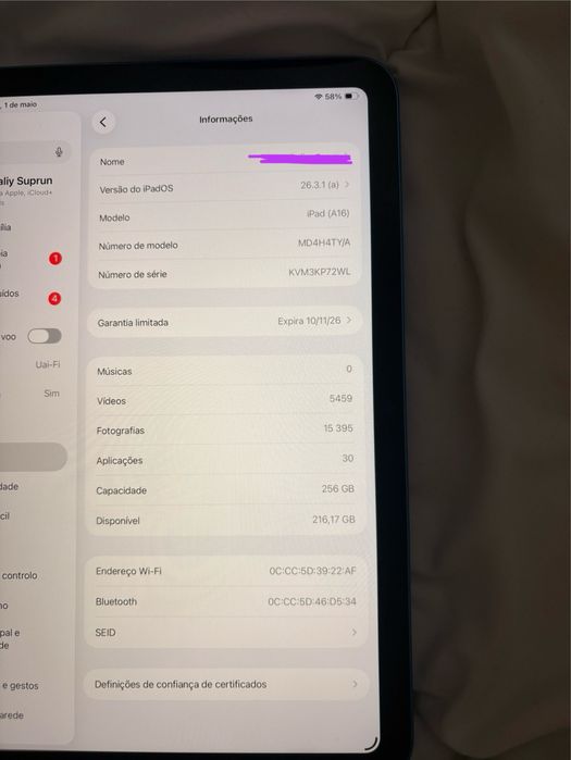 Ipad A16 11 Wifi Azul