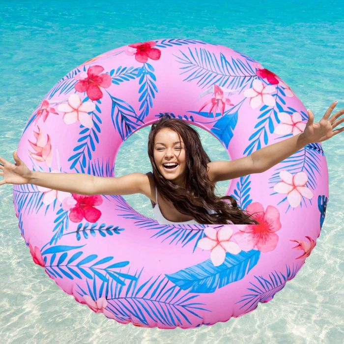 KOŁO Kółko DMUCHANE Duże MATERAC Do Wody Pływania BASENU Plażowe 120CM