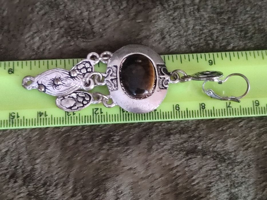 Серьги тигровый глаз