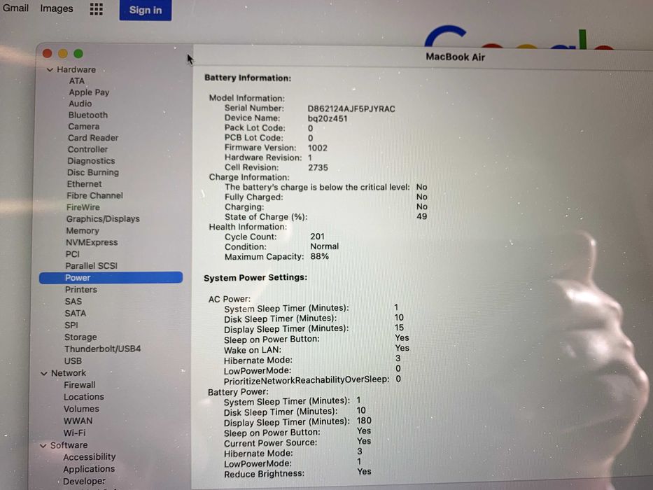 Macbook Air M1 256 8