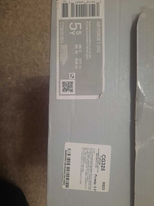 Кросівки NIKE AIR FORSE 1 (GS), unisex EUR 38, 24 СМ