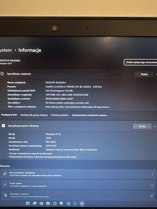 Dell Inspiron 7300, GTX 1050, i5 7300HQ, 16gb ram