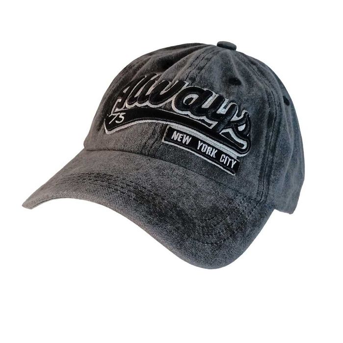 Czapka z daszkiem ALWAYS – czarna, styl vintage