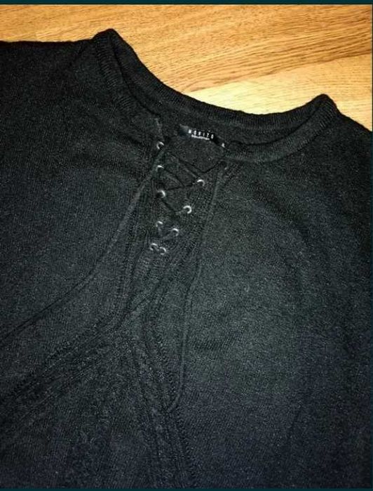 MOHITO zgrabny sweter sznurowany dekolt L