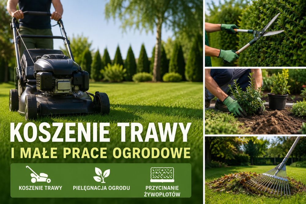 Koszenia trawy male prace ogrodowe