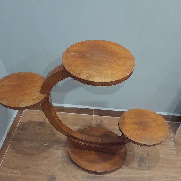 Vintage Okrągły stół i kwietnik