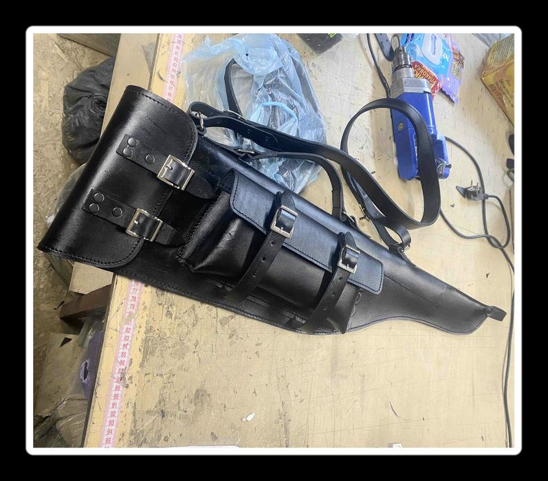 Чехол для ружья кожений.Патронташ.