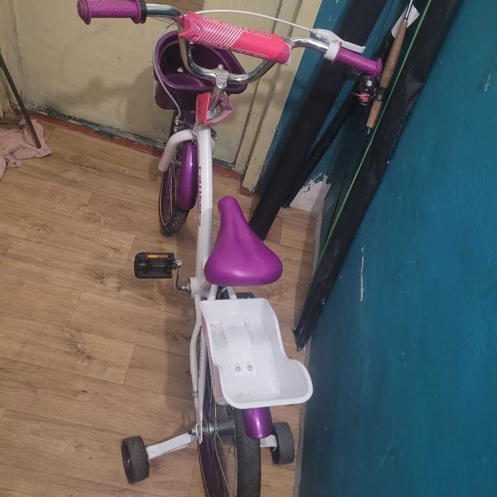 Детский велосипед Crosser Kids Bike 16″ бело - фиолетовый