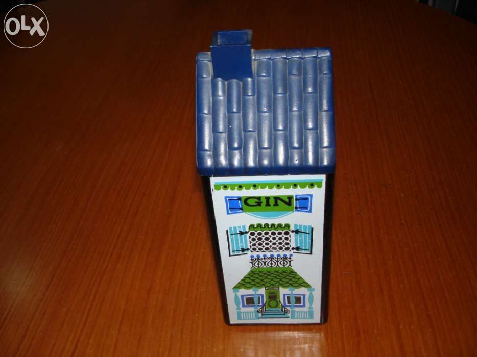 Garrafa de vidro Gin antiga e rara