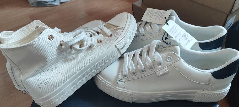 Hit trampki tenis platforma Diverse biel beż r. 38 i  39 25cm