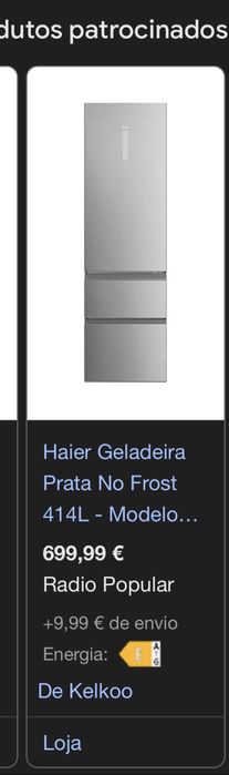 Frigorífico Novo De 700€ por 370€ (Aceito cartão)