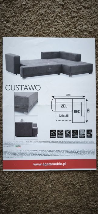 Sprzedam narożnik Gustawo- Agata Meble