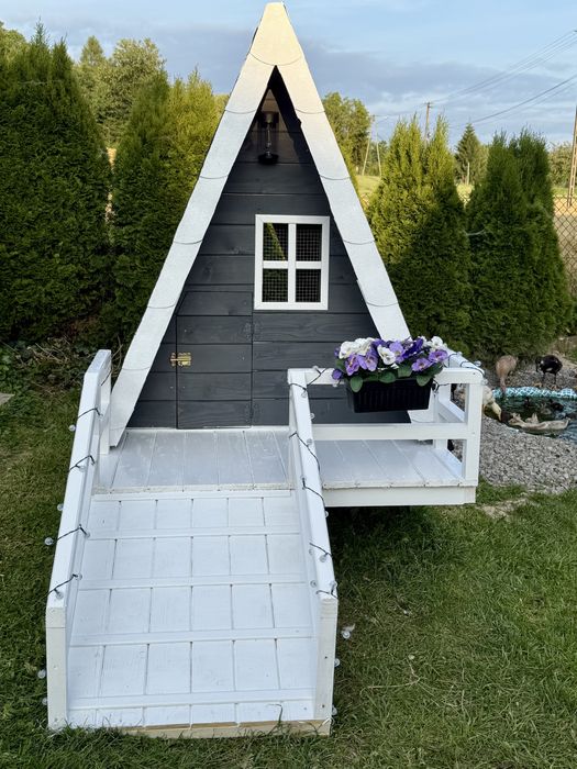 Drewniany domek premium dla kaczek i kur KACZNIK KURNIK