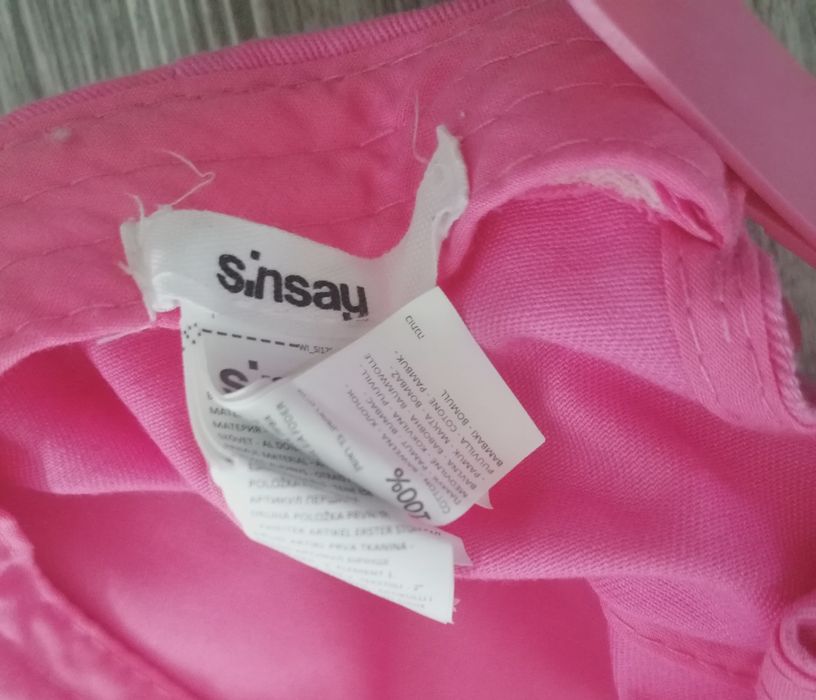 Sinsay bawełniana czapka z daszkiem