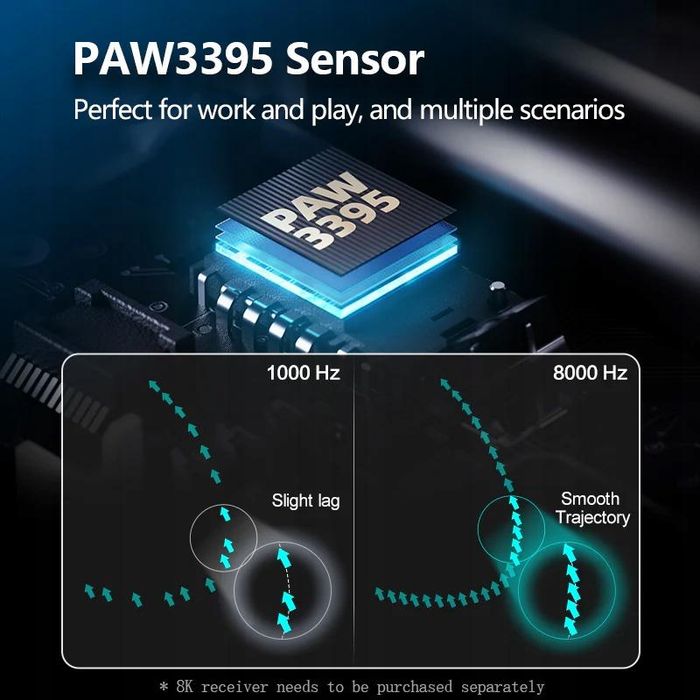 Inphic in9 pro myszka gamingowa, ładowalna, rgb, 10000 dp bt usb 2.4 g