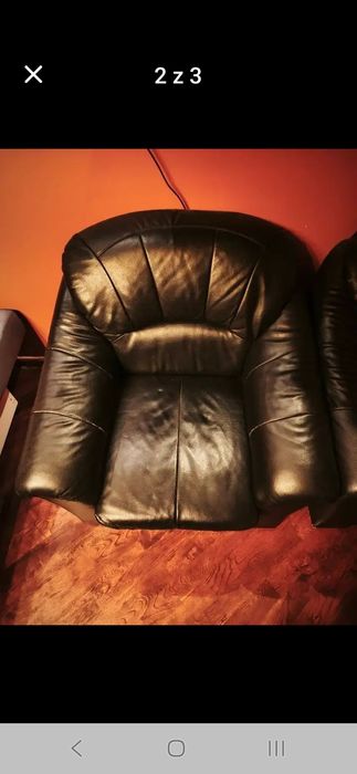 Fotele skórzane 2 szt.