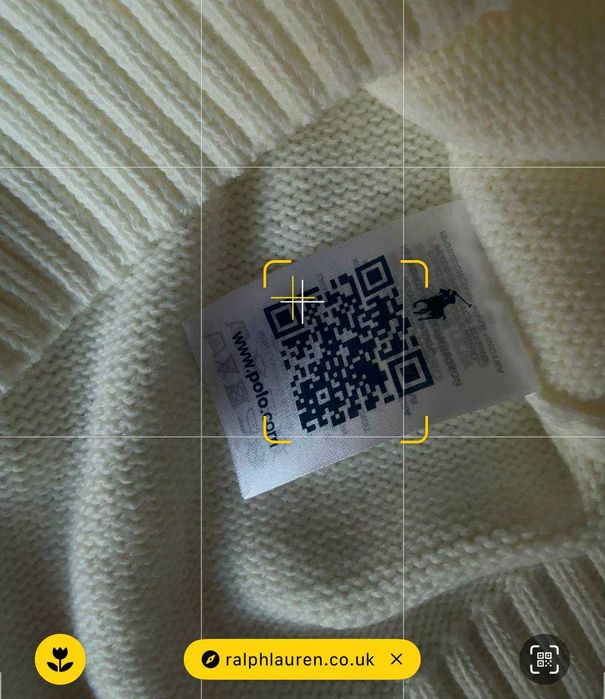 Biały sweter Polo Ralph Lauren z misiem