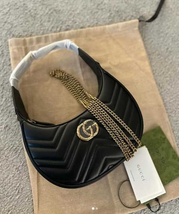 Torebka GUCCI marmon halfmoon od ręki