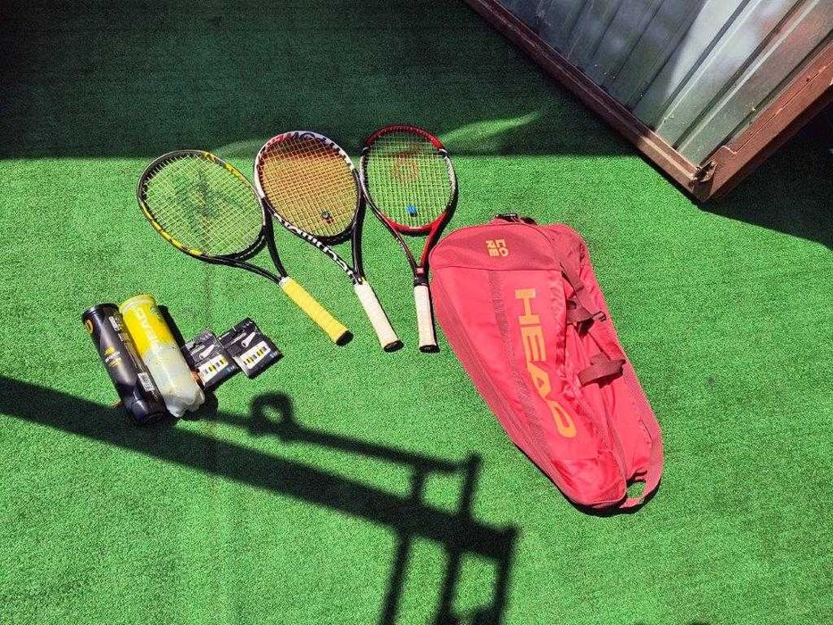 Zestaw tenisowy - rakiety, torba, owijki, piłki
