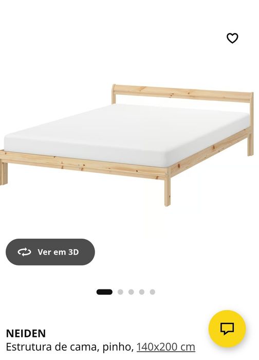 Cama casal 140x200 IKEA + Estrado original IKEA