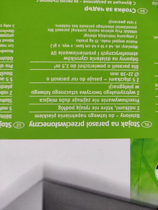 Stojak na parasol przeciwsłoneczny