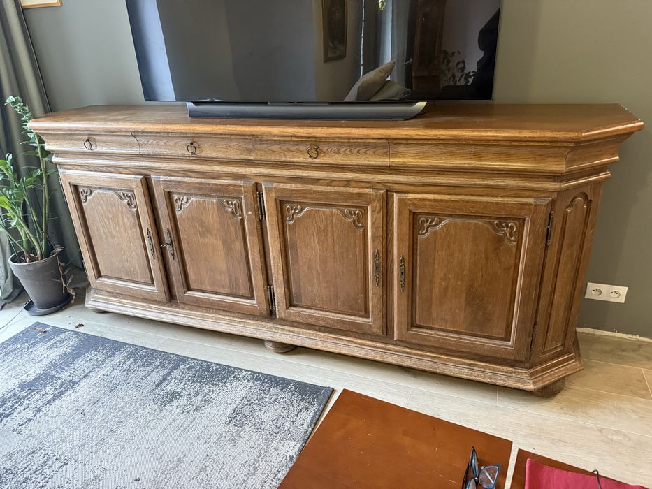 Drewniana rustykalna solidna komoda 250cm