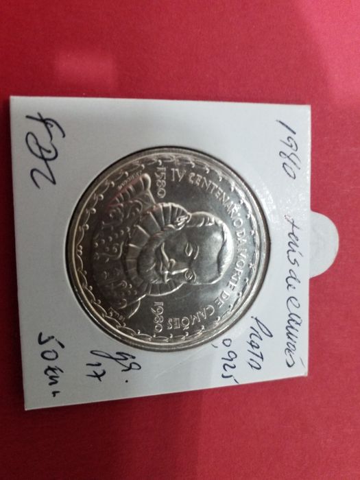 Moedas antigas portuguesas em prata.